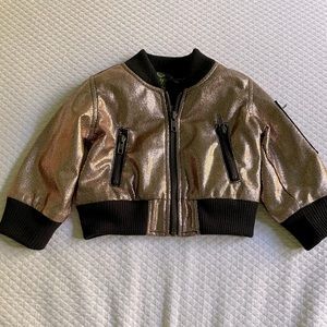 Rose Gold Metallic Bomber - Kapital K